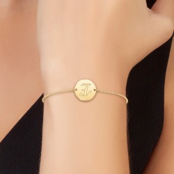 Bracciale con lettera E in...