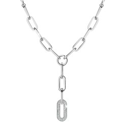 Steel necklace adorned with...