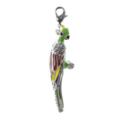 Charm perroquet strass