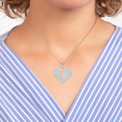 Heart necklace BR01 adorned...