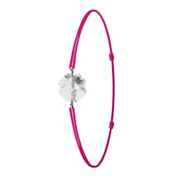 Pink elastic bracelet with...