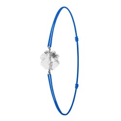 Blue elastic bracelet with...