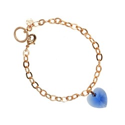 BR01 gold bracelet and blue...