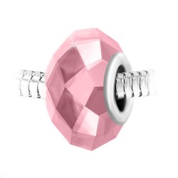 Faceted pink crystal and...