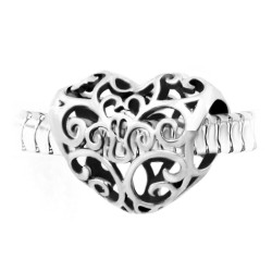 Steel ornamental heart bead...