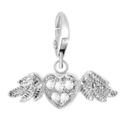 BR01 Winged Heart Charm...