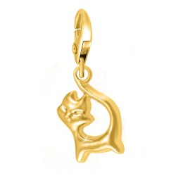 Amuleto de gato dourado BR01